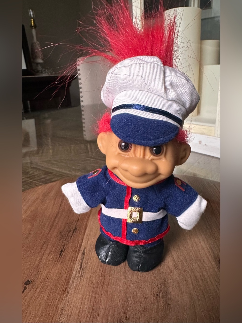 Russ Troll Doll 5" USMC Marine Dress Uniform Hat Soldier Red Hair USA